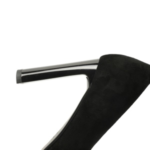 Escarpins rétro à bout carré en daim à <span class=keywords><strong>talon</strong></span> carré pour le quotidien, chaussures minimalistes à bout bas pour occasions formelles, talons noirs polyvalents - Product Image 6