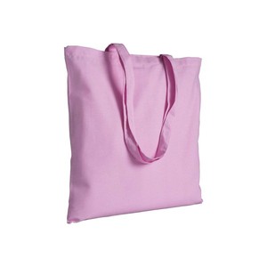 Bolsa de Compras de Algodón de 220g, Rosa, Cuadrada, Casual, Promocional - Product Image 1