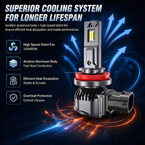 Phares LED de voiture TOPOWL H10 12V/24V 50W 12000LM 6500K IP67 étanches, tubes en <span class=keywords><strong>cuivre</strong></span>, Canbus Plug and Play, ajustement universel - Product Image 3