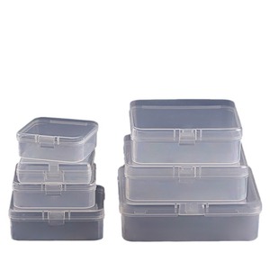 Square Plastic <b>Storage</b> Box Set <b>Stackable</b> With Lid For Jewelry Coin Organizer Desktop <b>Storage</b> <b>Container</b> Rectangular PP Box - Product Image 1