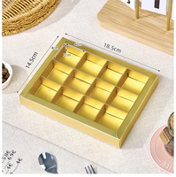 Boîte cadeau de luxe pour chocolats avec couvercle coulissant transparent, base dorée, ensembles de bonbons avec options de 2, 4, 6, 8 ou 12 compartiments