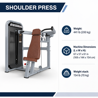 Mesin Fitness Pin Loaded Seated Shoulder Press dengan Kursi yang Dapat Disesuaikan untuk Penggunaan di Gym Komersial dan Klub Kesehatan