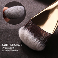 BEILI Eco Friendly logo personnalisé impression pinceau ensemble fond de teint maquillage véritable manche en bois sourcils techniques maquillage pinceau ensemble