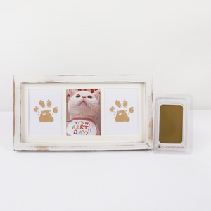 Pet Paw in mực Watermark rắn gỗ khung ảnh lưu niệm 2025 phổ biến nhiều Màu khung ảnh - Product Image 2