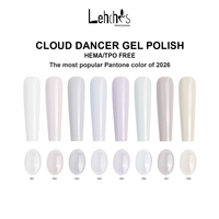 Ensemble de vernis à ongles en gel couleur UV blanc pur Lehchis, fournisseur chaud, nouveaux ongles tendance, TPO sans HEMA, longue durée, brillant, semi-durci