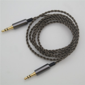 Braided Audio <b>Cable</b> 3.5mm To 3.5mm Male To Male For Car Aux And Headphones Silver Plated Tpe Core - Product Image 2