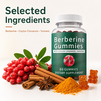 Gummies de Berbérine, Cannelle de Ceylan et Curcuma pour Adultes : Gestion Métabolique, Antioxydant, Soutien Digestif – Vente en Gros, Marque Privée, OEM