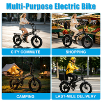 Vélo électrique tout-terrain pour adultes avec cadre en aluminium, batterie au lithium 48V, pneus larges de 20 pouces, 250W, fabrication sur mesure
