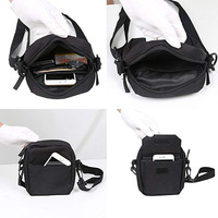 Dompet Perjalanan Paspor Pria, Dompet Leher Tas Bahu Hitam