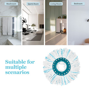Recharges de vadrouille rondes compatibles avec <span class=keywords><strong>Leifheit</strong></span> accessoire de remplacement de pièces d'aspirateur de vadrouille plate de remplacement rotatif à 360 degrés - Product Image 4