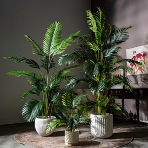 Vente en gros de plantes artificielles en <span class=keywords><strong>plastique</strong></span> Dypsis Lutescens en <span class=keywords><strong>pot</strong></span>, faux arbre décoratif d'intérieur, palmier simulé - Product Image 4