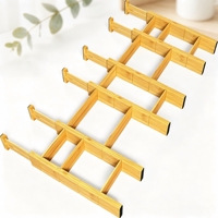 SpaceAid – Séparateurs de tiroirs en bambou, inserts ajustables et extensibles pour vêtements, 6 séparateurs, 12 inserts (13,25-17 po)