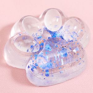 Jouet Squishy Patte de Chat en TPR avec Paillettes Cristallines Kawaii, Anti-Stress et Décompression, Cadeau pour Enfants et Adultes, Âge recommandé : 5 à 7 ans - Product Image 5