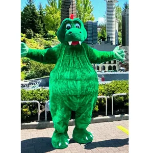 Trajes de mascote engraçados de dinossauro popular para festas personalizadas de alta qualidade para adultos