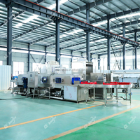 Laveuse de bacs à déchets à haute pression 1000 pièces/heure, nettoyeur de cages avicoles, machine à laver les plateaux d'écloserie de poulets, machine de nettoyage de caisses