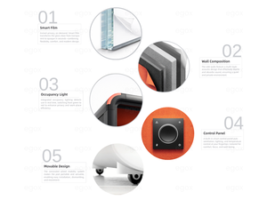 Cabine de réunion et d'étude individuelle modulaire X1 de haute qualité avec isolation acoustique intelligente pour une concentration optimale - Product Image 2