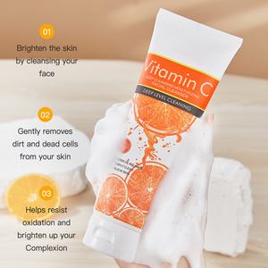 Vente en gros d'usine, nettoyant visage hydratant à la vitamine C, soin profond de la peau, 150 g - Product Image 3