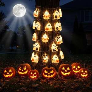 WINNER Halloween Ghost <b>Solar</b> <b>String</b> <b>Lights</b> Indoor Garden LED Warm White 2700K IP20 5m Hanging Decoration for Tree Yard Party - Product Image 1