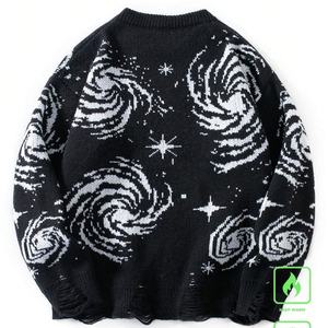 Suéter Personalizado de Alta Calidad con Logotipo, Estilo Gótico Urbano, Estampado Jacquard, Cuello Redondo, Tejido de Punto, para Hombre, Abrigado para Invierno - Product Image 2