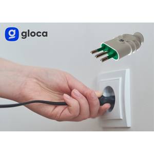 Gloca 5x Enchufe de Alimentación Profesional 10A 2P+T Blanco Macho Estándar Italiano 250V - Product Image 6