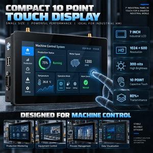 คอมพิวเตอร์อุตสาหกรรมหน้าจอสัมผัสขนาด 7 นิ้ว Intel Industrial Panel PC J1900 J6412 Core i3 i5 i7 แบบไม่มีพัดลม HMI สำหรับระบบอัตโนมัติในโรงงาน - Product Image 2