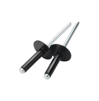 Schwarze Blindnieten mit Kuppelkopf, Stahlstift, verzinkt, für Karosseriebleche, Montagebeschläge, industrielle Befestigungsteile, Kit