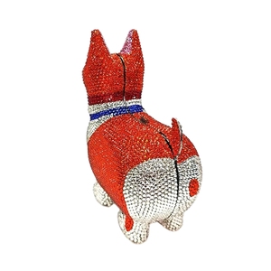 Women Exquisite Dog Rhinestone Evening Bag Puppy Bright Crystal <b>Clutch</b> Purse Shinny Handbag for Festival Prom <b>Wedding</b> - Product Image 5