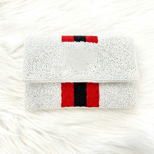 Bolso de Mano de Lujo para Mujer, Diseño con Cristales y Perlas Blancas, Personalizado para Fiestas, Accesorio de Moda para el Hombro - Product Image 1