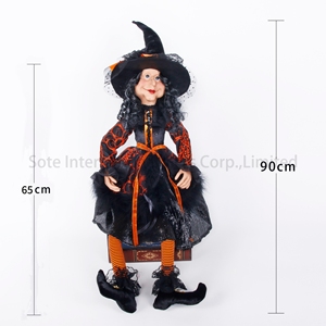 SOTE l'ultima <span class=keywords><strong>strega</strong></span> Horror della casa fantasma del Festival delle streghe di Halloween seduto per decorazioni per feste di giocattoli da Bar - Product Image 3