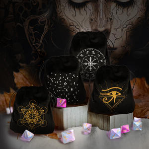 Tarocchi personali sacchetti di imballaggio dimensioni tessuto polvere gioielli regalo con coulisse borse di velluto con Logo personalizzato - Product Image 3