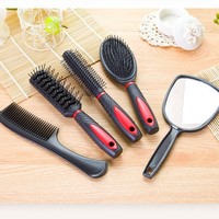 5-teiliges Kamm- und Bürstenset mit Spiegel, Haarbürstenhalter, professioneller Massagekamm, Kosmetik-Haarstyling-Werkzeugset