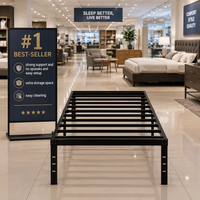 Hochwertiges Klappbares Bettgestell Einfaches Eisenrahmen-Design mit Starker Unterstützung und Ohne Speichen sowie Einfacher Montage Metall-Bett Modulares Schmiedeeisen-Bett