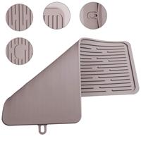 Napperon de Table de cuisine antidérapant résistant à la chaleur tapis de séchage de vaisselle en caoutchouc de Silicone dessous de plat de Protection de comptoir
