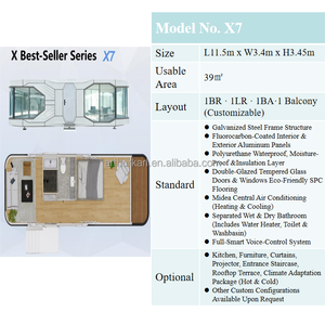 Maisons d'aéroport X7, <span class=keywords><strong>maison</strong></span> capsule de luxe préfabriquée, <span class=keywords><strong>maison</strong></span> préfabriquée - Product Image 2