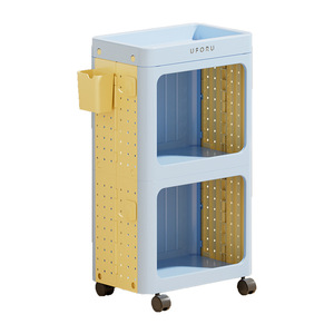 Uforu Portable Storage Cart With Wheels 2 Tier Book Rack For <b>Kids</b> Bedroom And Living Room Organization - Product Image 2