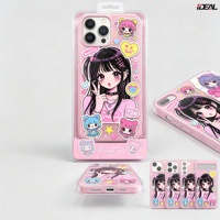 Coque personnalisable IDEAL Factory Original TPU pour 18/17/16/15 Pro Max, protection antichoc et étanche pour écouteurs
