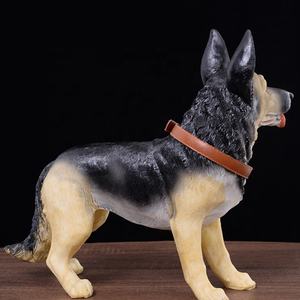 تمثال كلب الراعي الألماني الأسود، زينة للمنزل والحديقة من الراتنج - Product Image 2