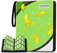 Porte-cartes unisexe en similicuir pour cartes de sport - 9 pochettes, capacité de 900 cartes, 50 pochettes amovibles, fermeture éclair à 3 anneaux