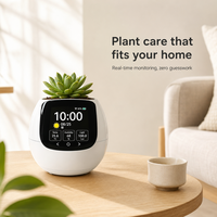 Pot de fleurs auto-arrosant ODIS, pot de plantes auto-arrosant avec écran LCD, capteur de surveillance d'arrosage automatique