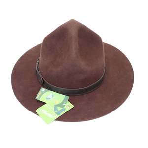 Sombrero Fedora de Ala Ancha, Color Marrón Retro, 100% Lana, Transpirable, con Bordado a Mano, para Otoño/Invierno, para Hombres, para Uso en Iglesia o Fiestas - Product Image 4