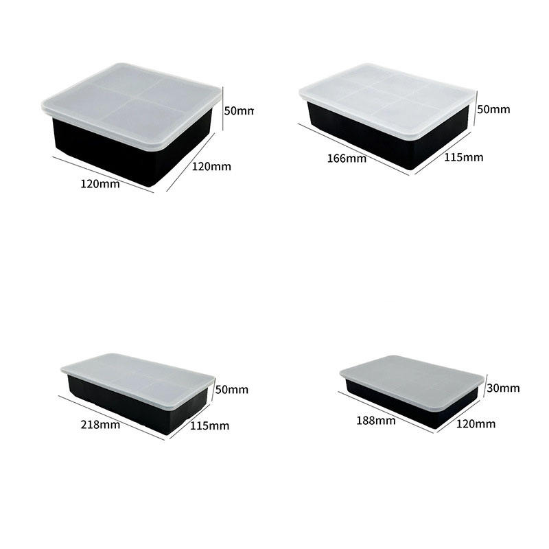 ถาดน้ำแข็งสี่เหลี่ยม6ช่องพร้อมฝา