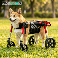 Fauteuil roulant à quatre roues pour animaux de compagnie, robuste et durable, pour chiens, aide à la mobilité des membres avant