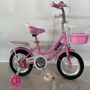 Bicicleta Infantil de Acero de Alta Calidad al por Mayor de 12 14 16 18 20 24 Pulgadas con Dos Asientos y Ruedas de Entrenamiento para Niñas, Color Rosa - Product Image 5