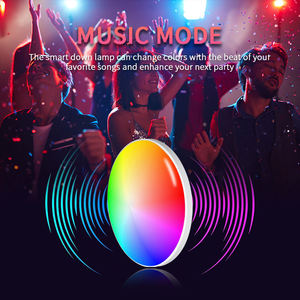 Plafonnier LED intelligent Tuya <span class=keywords><strong>WiFi</strong></span> RGB à intensité variable 24W AC85-265V compatible avec Alexa Google Home, synchronisation musicale, <span class=keywords><strong>lampe</strong></span> d'intérieur moderne CE RoHS - Product Image 5