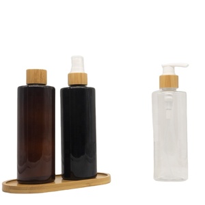 Luxury Black 150ml-500ml PET Plastic Pump Sprayer Bottle Silk Screen Printing <b>for</b> <b>Face</b> Mask Shower Gel Pet Shampoo Skin Care - Product Image 4