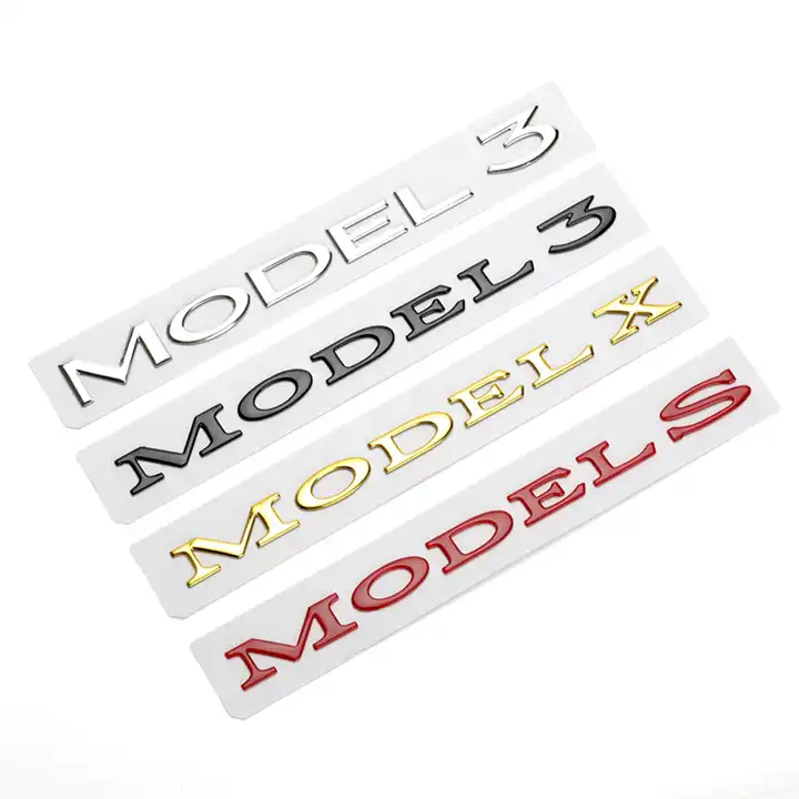Wholesale Modell 3/X/S Metall Auto Emblem Abzeichen Doppelseitiger