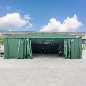 Carpa retráctil grande de PVC para cochera, marco de acero/metal, almacenamiento logístico al aire libre, refugio logístico móvil deslizante, garaje para <span class=keywords><strong>PC</strong></span> - Product Image 4