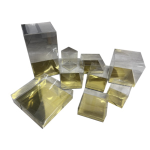 Bán buôn rõ ràng <span class=keywords><strong>PVC</strong></span> Pet hộp vuông dài trong suốt hộp nhựa cho món quà nến đồ chơi trắng hồng vàng màu chèn trong kho - Product Image 2