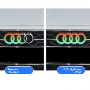 Pour <span class=keywords><strong>Audi</strong></span> 273 285, éclairage LED RGB dynamique pour <span class=keywords><strong>logo</strong></span> avant, lumières LED ambiantes automatiques arc-en-ciel - Product Image 1