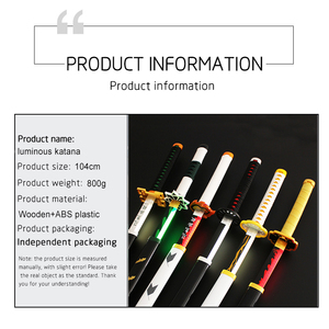 41 pulgadas Demon Slayer espada Katana <span class=keywords><strong>De</strong></span> <span class=keywords><strong>Kimetsu</strong></span> <span class=keywords><strong>No</strong></span> <span class=keywords><strong>Yaiba</strong></span> fiesta <span class=keywords><strong>de</strong></span> plástico accesorios <span class=keywords><strong>de</strong></span> Cosplay para Anime Inosuke Tanjiro espada Katanas <span class=keywords><strong>de</strong></span> madera - Product Image 3